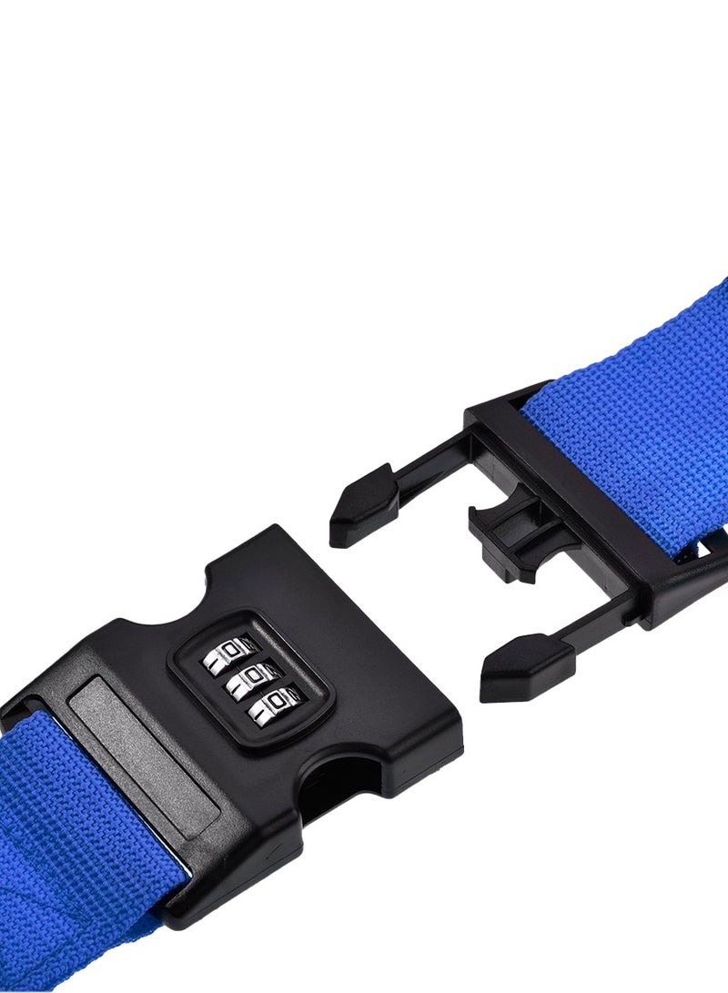 QUTOOB Travelling Luggage Strap With Modern Password Security Lock And ID Identifier Label for Suitcases Trolleys Bags and All kind of Luggage, Heavy Duty Adjustable Luggage Strap Waterproof and Dustproof - Image 3