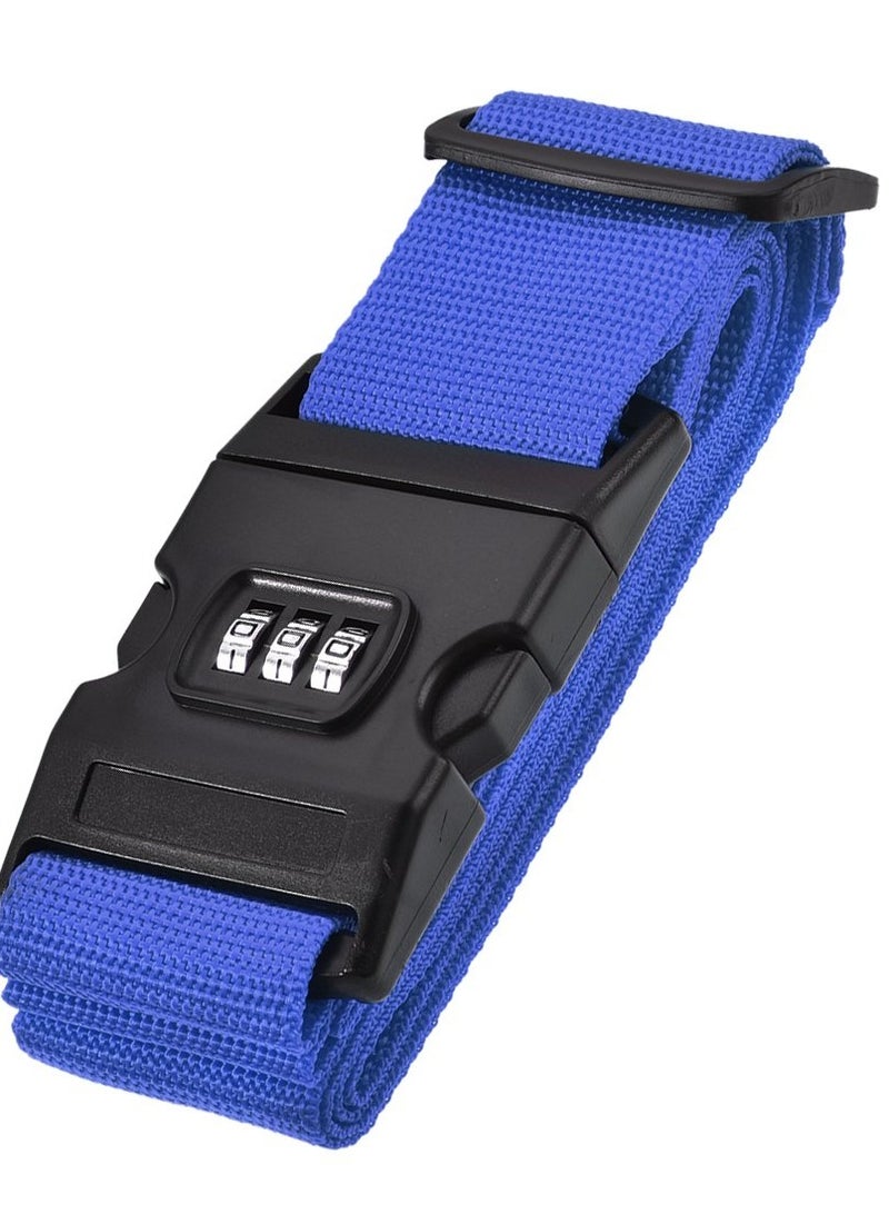 QUTOOB Travelling Luggage Strap With Modern Password Security Lock And ID Identifier Label for Suitcases Trolleys Bags and All kind of Luggage, Heavy Duty Adjustable Luggage Strap Waterproof and Dustproof - Image 4