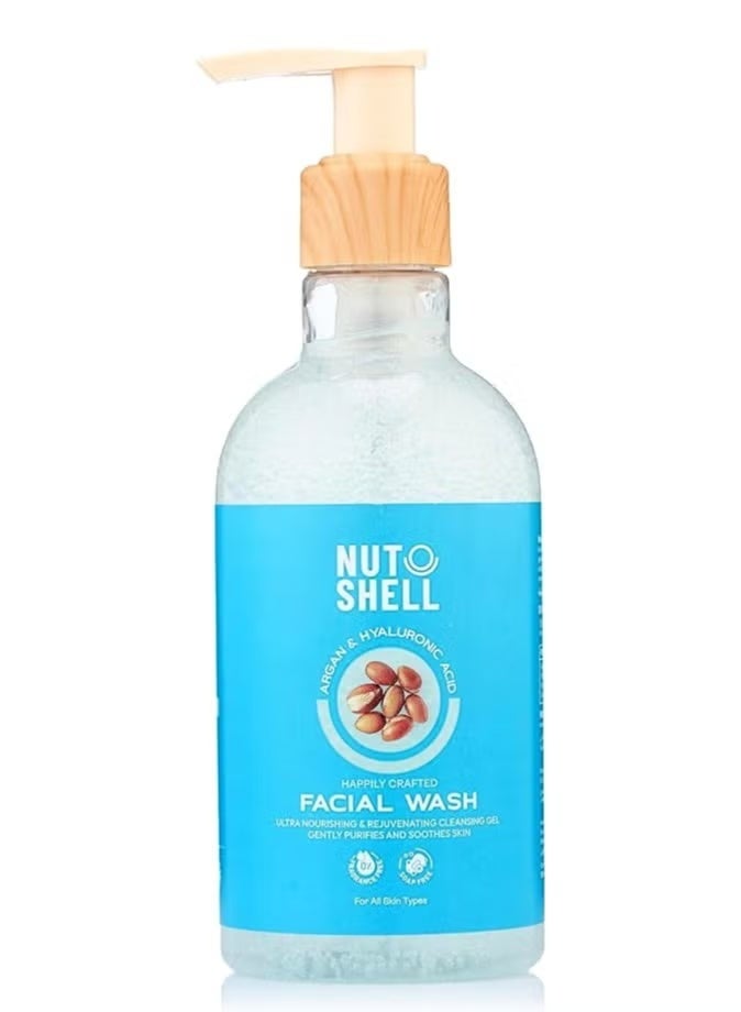 Nutshell Argan & Hyaluronic Acid Facial Wash -250 Ml