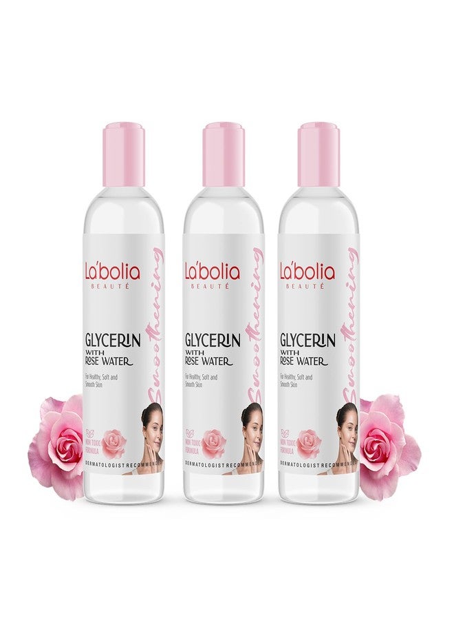 Labolia Liquid Beaute Glycerin with Rose Water for Hydrating and Nourishing Skin | Face and Body Moisturizer (100g, 3) - Image 1