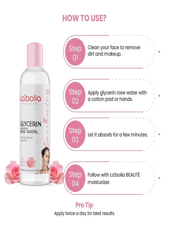 Labolia Liquid Beaute Glycerin with Rose Water for Hydrating and Nourishing Skin | Face and Body Moisturizer (100g, 3) - Image 4