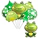 LYK 8PCS Frog Foil Balloons with 18inch star round Mylar Balloons for Kids Frog Themed Party Children Birthday Party Baby Shower Party Decorations - Image 2