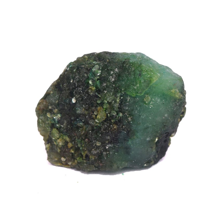 GEMHUB Untreated Rough Emerald Gemstones for Jewelry Making 53.00 Ct. Certified Uncut Raw Crystals and Healing Stones - Image 1