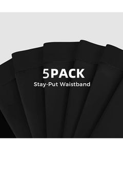 GUDOO 5 Pack Mens Trunks Underwear Cotton Boxer Briefs Short Leg Comfortable Underpants Black  - Image 5