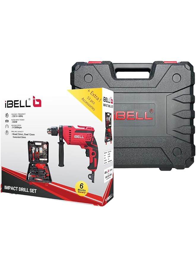 iBELL Professional Tool Kit With Impact Drill Td13 85 650W Copper Armature Chuck 13Mm Keyless Auto 59 Home Essential Tools Accessories - Image 5