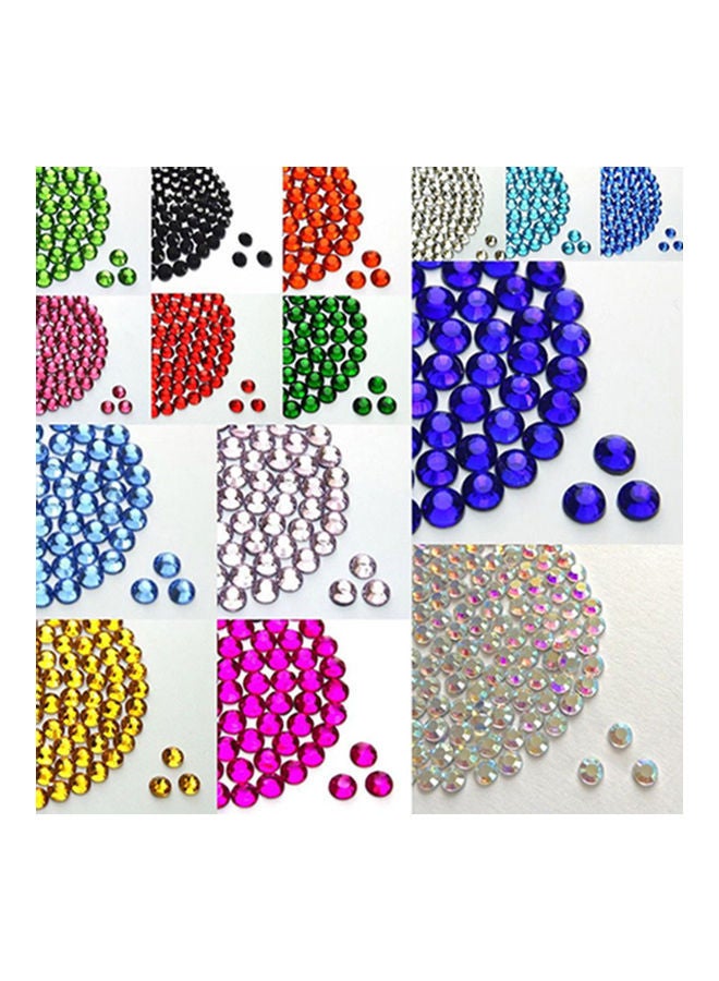 NIBEMINENT 2000Pcs Flat Back Resin Rhinestones DIY Phone Case Nail Decals 2/3/4/5mm Dark Purple 20*10*20cm  - Image 2