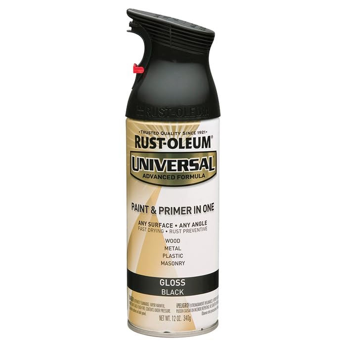 Rust-Oleum 245196 Universal All Surface Spray Paint, 12 oz, Gloss Black - Image 4