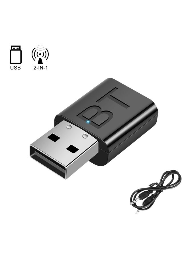 محول جهاز استقبال الصوت بلوتوث USB 2 في 1 ، بث الموسيقى اللاسلكي لستيريو السيارة ، مكبرات الصوت المحمولة للنظام المنزلي مع كابل 3.5 مم - Image 1