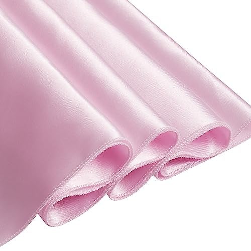 Counfeisly 1 Pack Satin Table Cover Rectangle Silkly Soft Table Cloth Satin Dining Table Cloths for Wedding Banquet Table Decoration Dining Room Indoor and Outdoor Use 60 x 84 Inches Pink - Image 3