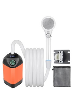 Arabest Portable Camp Shower, Camping Shower Pump with 4400mah USB Rechargeable Batteries, Carryable Temperature Display Shower for Camping, Hiking, Traveling  - Image 1