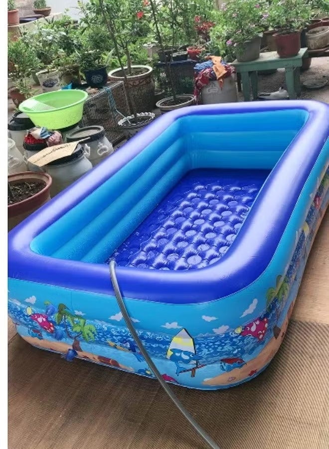 Paka Rabbit 260*165*58CM Inflatable pool, thickened family toddler swimming pool, outdoor, garden, backyard, summer water party children's adult inflatable swimming pool - Image 2