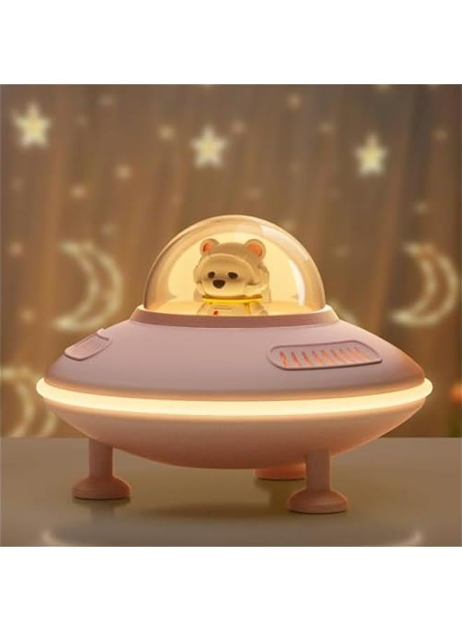 Pink Room Decor Bluetooth Speaker with Night Light, Small Speaker LED Bluetooth 5.4 USB TF Card AUX, Birthday Gifts Women Teen Girls  - Image 1