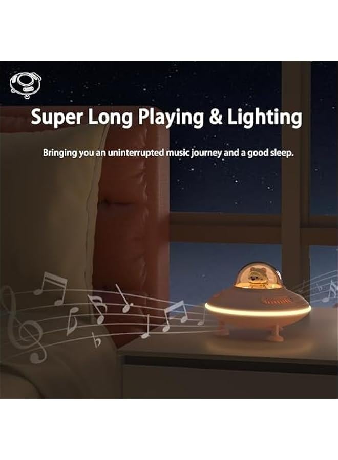 Pink Room Decor Bluetooth Speaker with Night Light, Small Speaker LED Bluetooth 5.4 USB TF Card AUX, Birthday Gifts Women Teen Girls  - Image 3