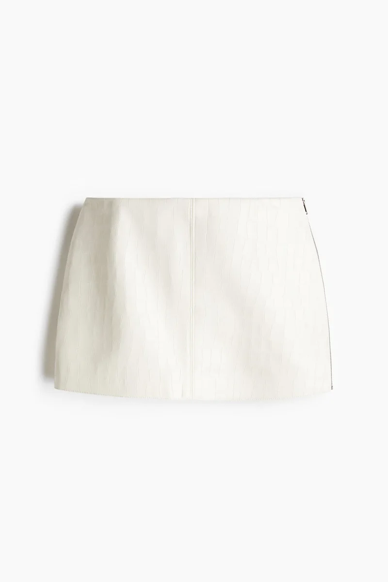 H&M Crocodile-Patterned Mini Skirt