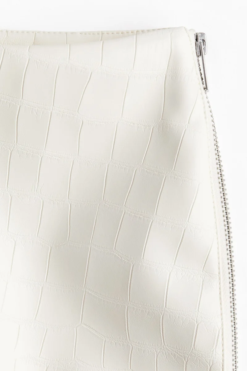 H&M Crocodile-Patterned Mini Skirt