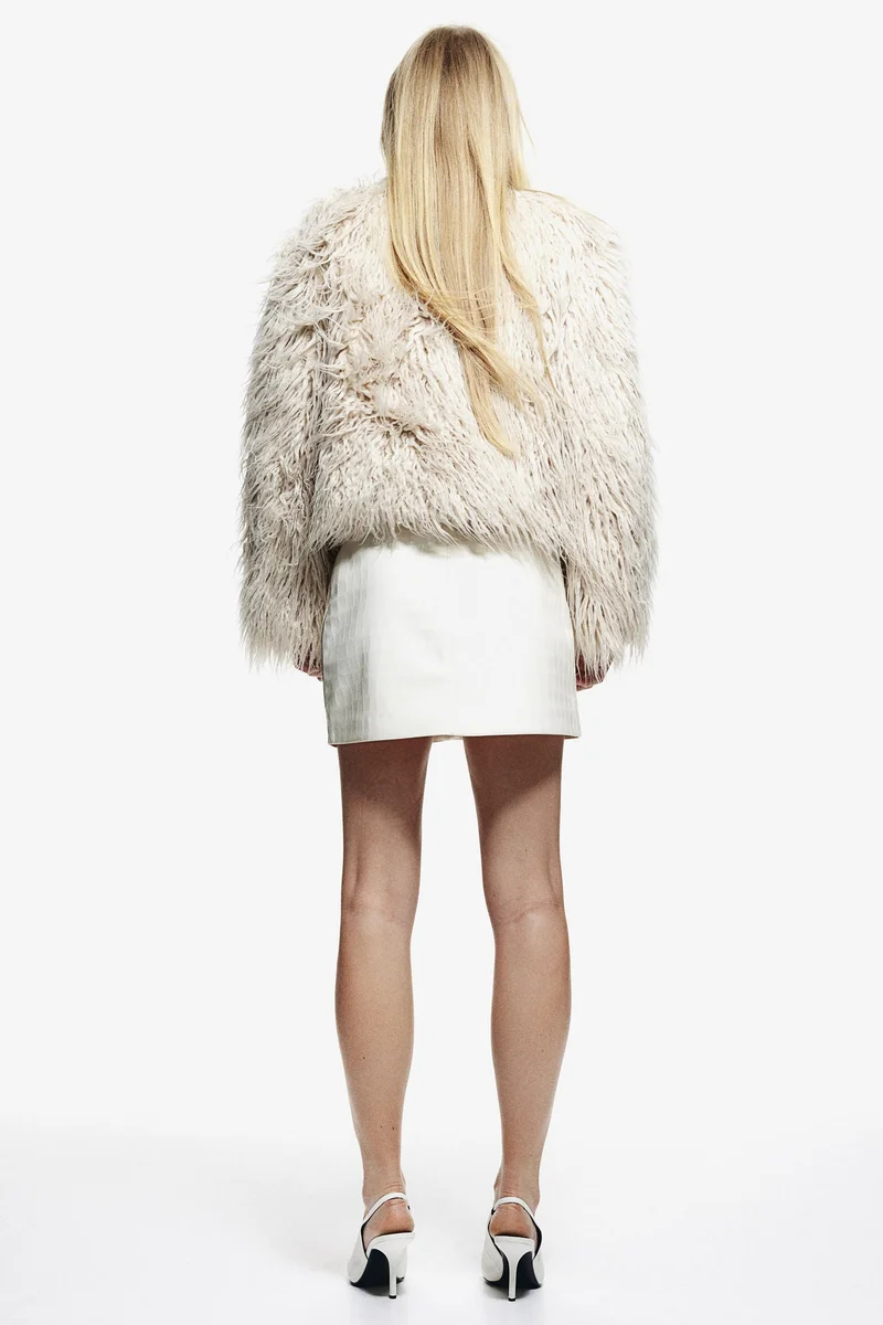 H&M Crocodile-Patterned Mini Skirt