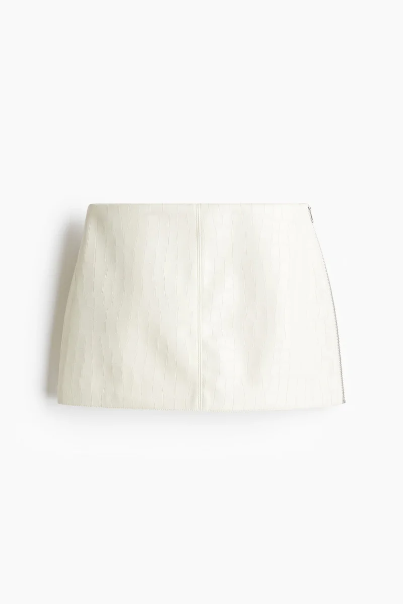 H&M Crocodile-Patterned Mini Skirt
