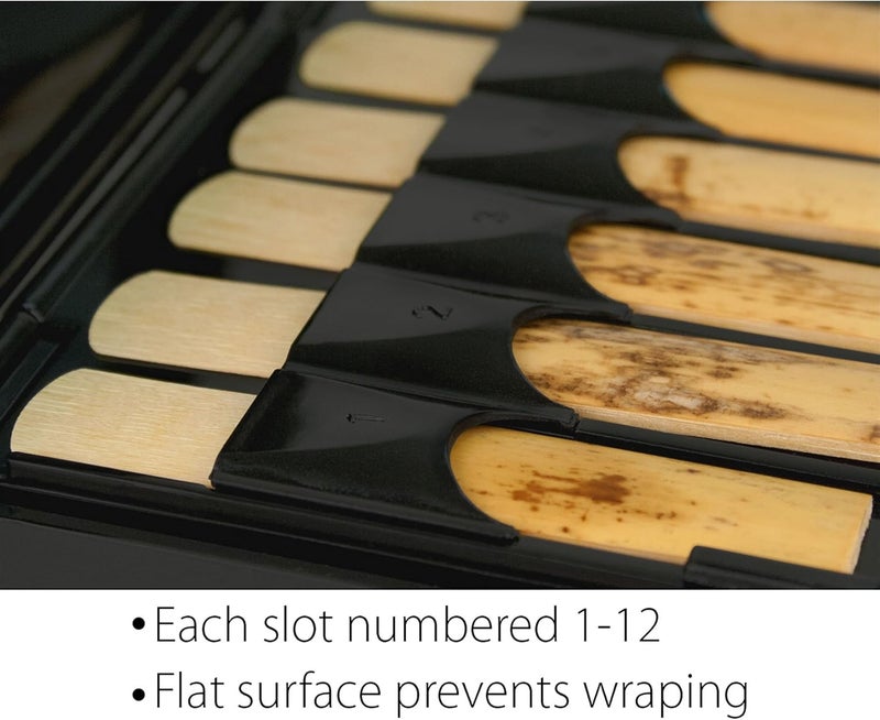 ProTec Bb Clarinet Reed Case for 12 Reeds (Opaque Black), Model A250 - Image 4