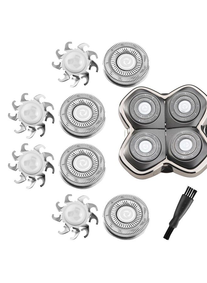 MAWAER 4 قطع شفرات استبدال ماكينة حلاقة الرأس لسلسلة Skull Shaver Pitbull 4 رؤوس وسلسلة 3 رؤوس - Image 1