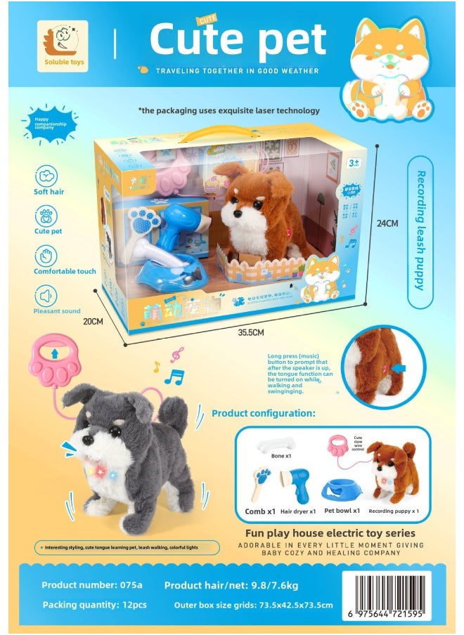 Generic - Capsule Pet Rabbit Warehouse Electric Plush Cabibala 080 Jumping Animal Children's Toy Simulation-Color:075A Dog ] - Image 1