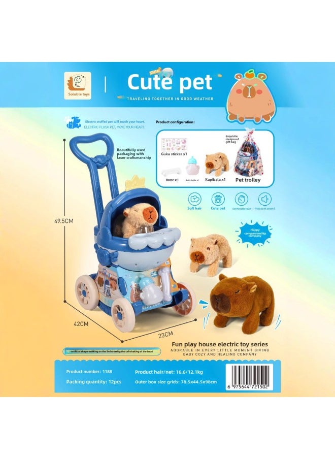 Generic - Capsule Pet Rabbit Warehouse Electric Plush Cabibala 080 Jumping Animal Children's Toy Simulation-Color:075A Dog ] - Image 1