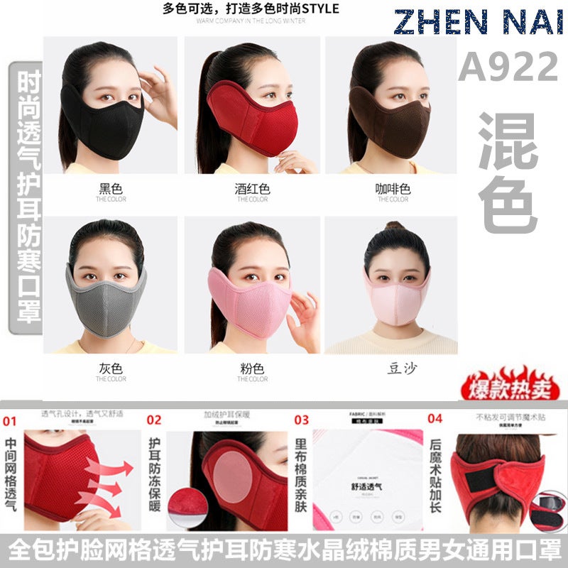 Winter Adult Warm Mask Outdoor Riding Cold Ear Protection All-Inclusive Breathable Mask Ear Cotton Mask - Image 1