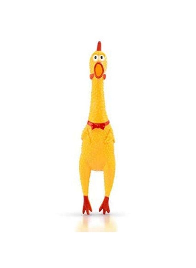 Dogs Screaming Rubber Squeaky Toy, Chicken Pet Interactive Chewable Toy For Dogs, Cats And Other Animals - Chicken Squak Toy - Image 1