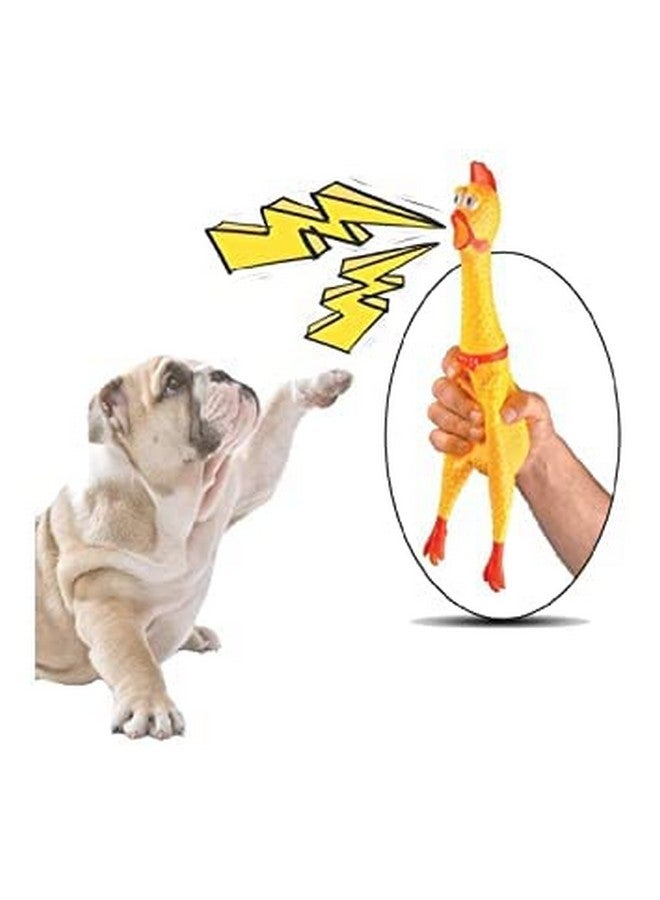 Dogs Screaming Rubber Squeaky Toy, Chicken Pet Interactive Chewable Toy For Dogs, Cats And Other Animals - Chicken Squak Toy - Image 2