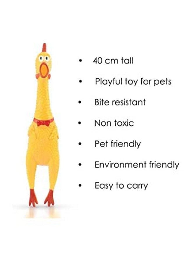 Dogs Screaming Rubber Squeaky Toy, Chicken Pet Interactive Chewable Toy For Dogs, Cats And Other Animals - Chicken Squak Toy - Image 4