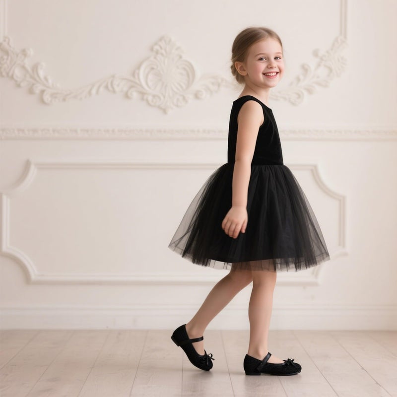 GINFIVE Toddler Girls Dress Shoes Little Girls Mary Janes Ballerina Flats Black Shoes Toddler 11 - Image 3