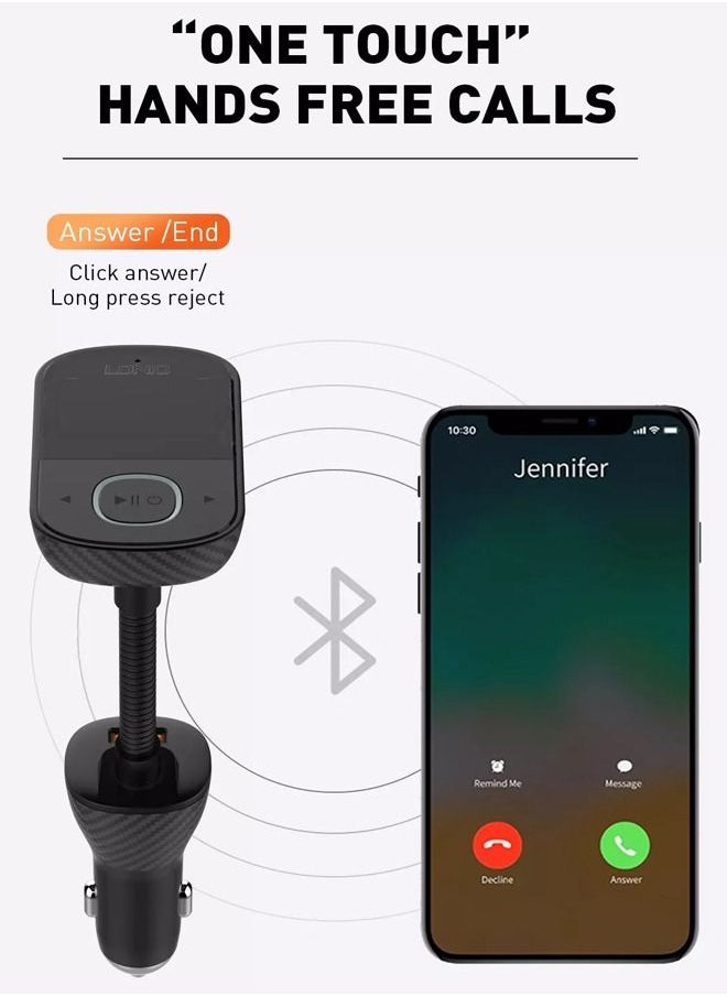 LDNIO - LDNIO C705Q Bluetooth FM Transmitter Triple USB QC3.0 + PD charger Full protocol quick Fast Car Charger - Image 1