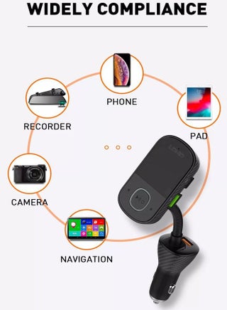 LDNIO C705Q Bluetooth FM Transmitter Triple USB QC3.0 + PD charger Full protocol quick Fast Car Charger - view 2