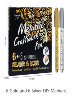 GuangNa 6 Gold and 6 Silver  DIY Markers  - Image 1