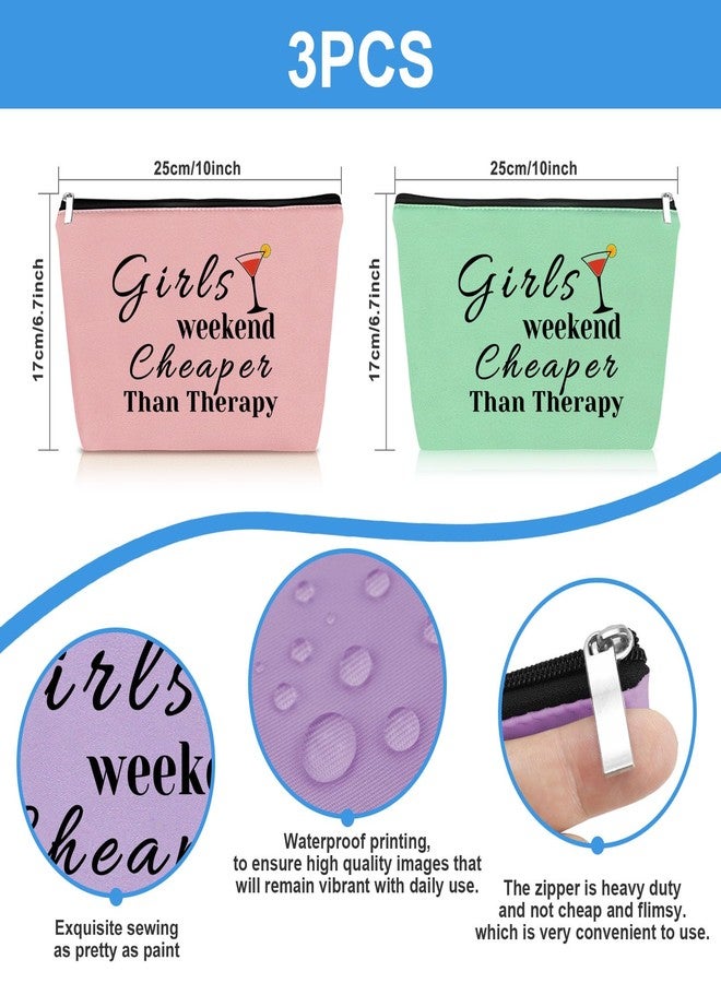 3 قطع من حقائب مكياج السفر للبنات، هدية مثالية لرحلاتهن، هدية رائعة لصديقاتهن المقربات، حقائب مستحضرات تجميل، حقيبة هدايا، هدية عيد ميلاد أو تخرج أو عيد ميلاد لصديقاتهن المقربات. - Image 2