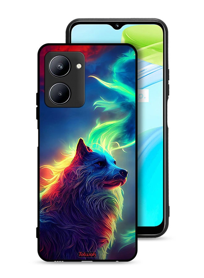 Tolwak غطاء واقي لهاتف Realme C33 بتصميم ذئب - Image 1