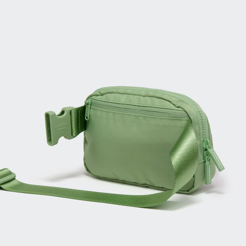 Pander Two Way Zipper Fanny Pack Nylon Everywhere Belt Bag for Women, Water Repellent Waist Packs, Crossbody Bags with Adjustable Strap. (Green Asparagus) - Image 4