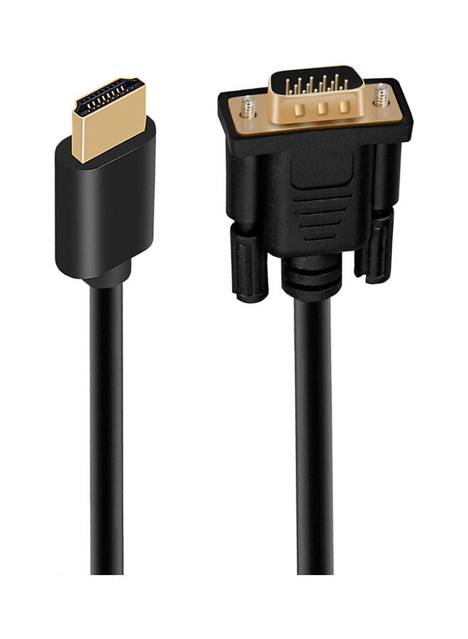 HDMI To VGA Cable HD-15 D-SUB Video Adapter Cable Black - Image 5