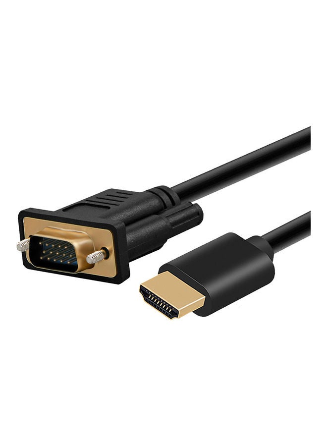 HDMI To VGA Cable HD-15 D-SUB Video Adapter Cable Black - Image 3