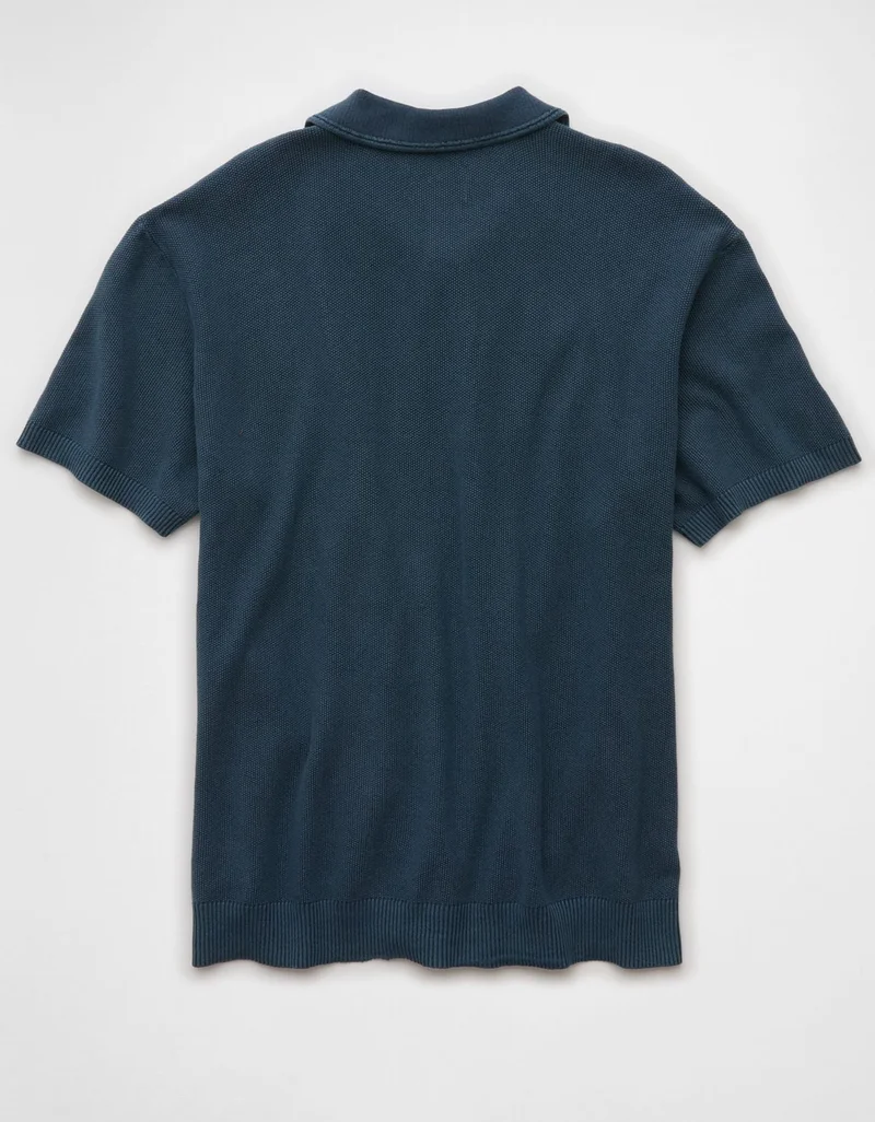 American Eagle  AE Washed Sweater Polo Shirt for Men | Best Price UAE