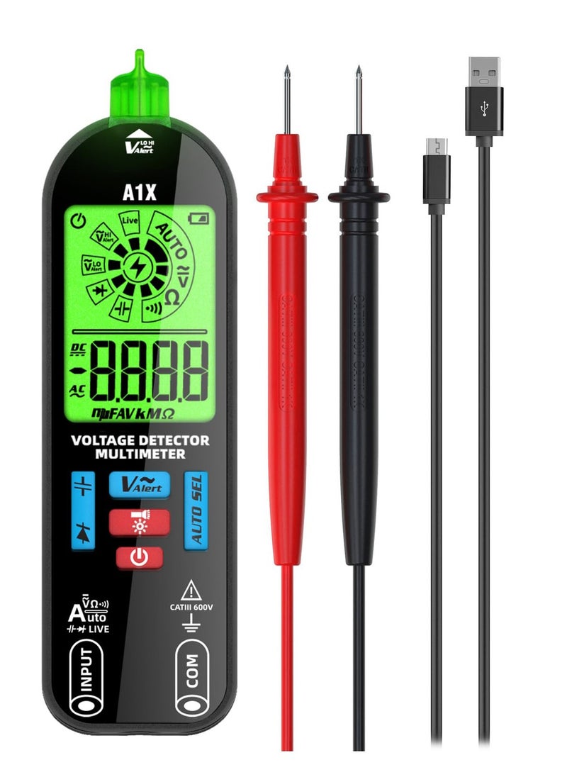 KASTWAVE - Smart Digital Multimeter, Rechargeable Voltmeter, Capacitance Diode Current Resistance Continuity Frequency AC DC Voltage Tester - Image 1