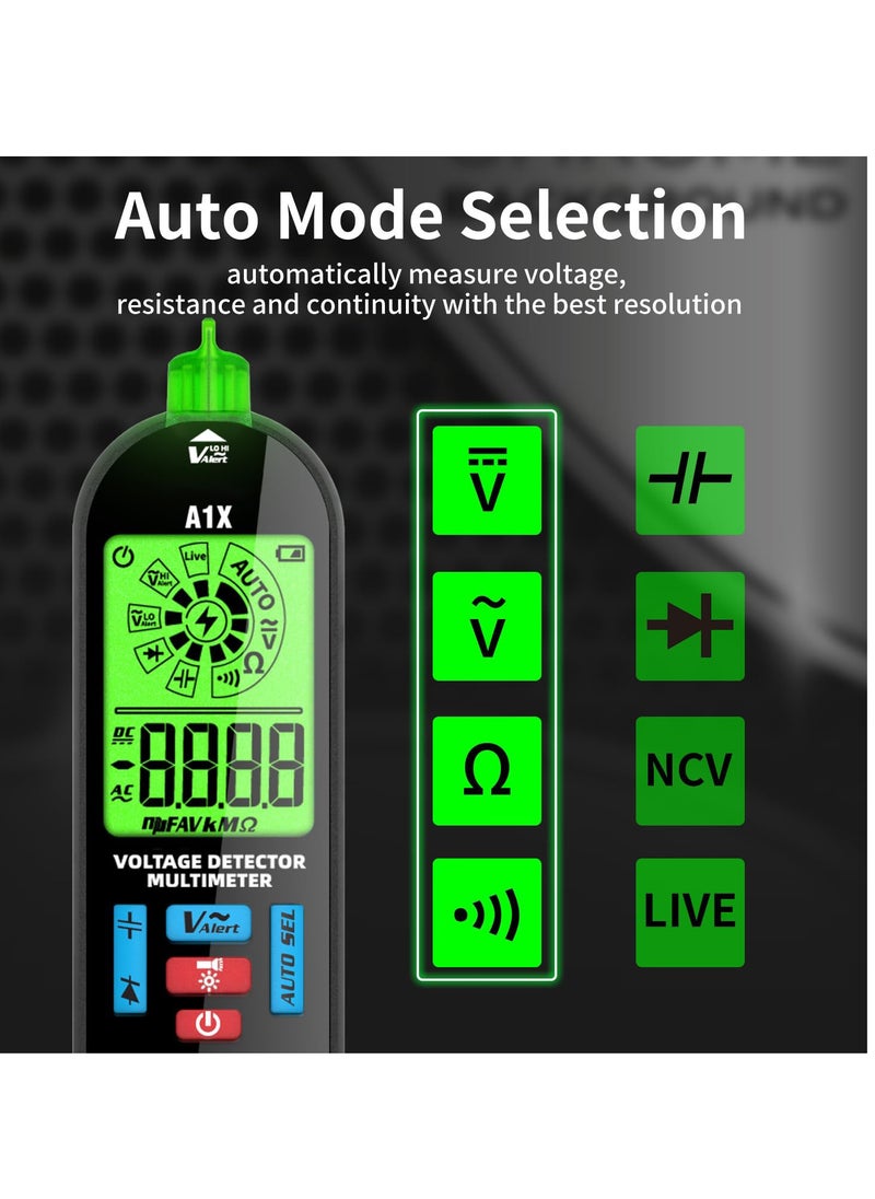 KASTWAVE - Smart Digital Multimeter, Rechargeable Voltmeter, Capacitance Diode Current Resistance Continuity Frequency AC DC Voltage Tester - Image 1