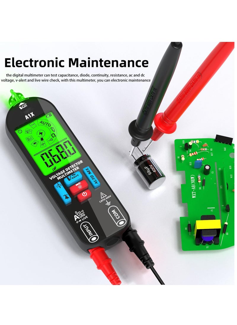 KASTWAVE - Smart Digital Multimeter, Rechargeable Voltmeter, Capacitance Diode Current Resistance Continuity Frequency AC DC Voltage Tester - Image 1