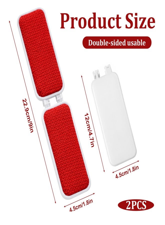 Tweruna 2 PCS Travel Lint Brush for Clothes, Foldable Lint Brush, Reusable Mini Lint-Brushes for Furniture, Pet Hair, Fabric Fluff - Image 2