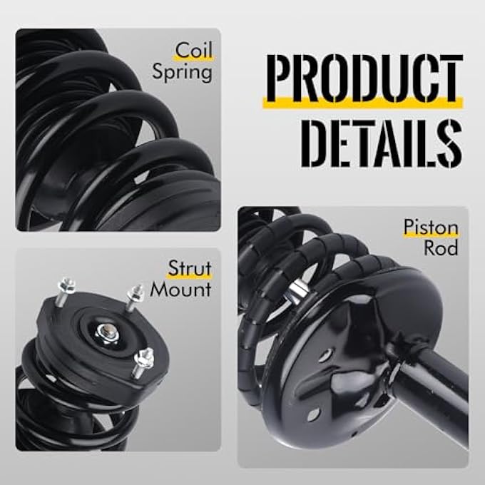 KUSATEC Rear Pair Complete Struts Shock Absorber Fit For 20022003 Lexus Es300 Toyota Camry 171493 171492 LeftRight Struts With Coil Spring Assemblies - Image 3