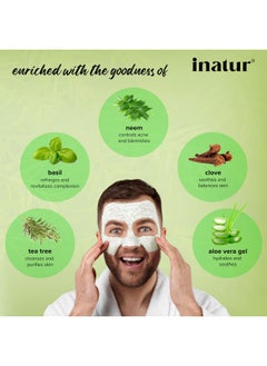 INATUR Tea Tree Facial Kit | Cleansing Gel, Scrub, Massage Cream, Face Pack | For Clear Skin And Acne Control| For Oily, Combination And Acne Prone Skin| 100G  - Image 4