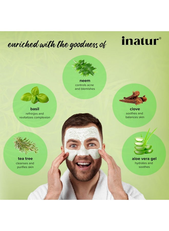 INATUR Tea Tree Facial Kit | Cleansing Gel, Scrub, Massage Cream, Face Pack | For Clear Skin And Acne Control| For Oily, Combination And Acne Prone Skin| 100G  - Image 4