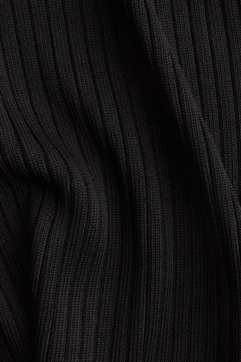 H&M Rib-knit polo-neck top