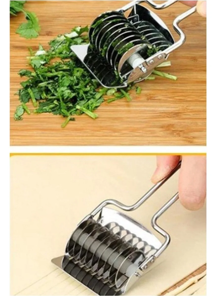 Toptan Bulurum Toptanbulururum Stainless Steel Dough Cutting Apparatus with Metal Handle