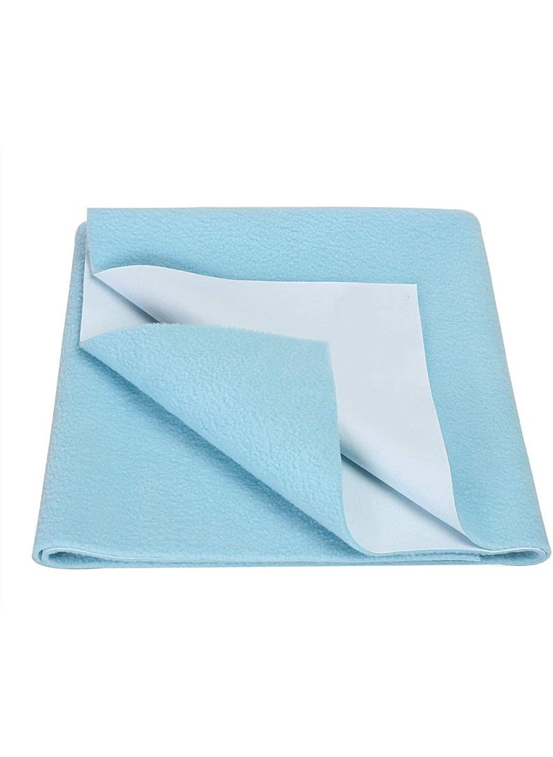 ATOOTFUSION Baby Dry Sheet Water Resistant Bed Protector Washable Waterproof Mattress Protector Urine Bedwetting Reusable Mat for Toddler Underpad Sheet for Incontinence Small 28x19 Sky Blue  - Image 4