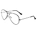 JOVAKIT Aviator Clear Lens Glasses for Women Men Nonprescription Eyeglasses Blue Light Blocking Lens Metal Frame Black - Image 1